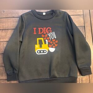 Black Valentines Sweatshirt Excavator!